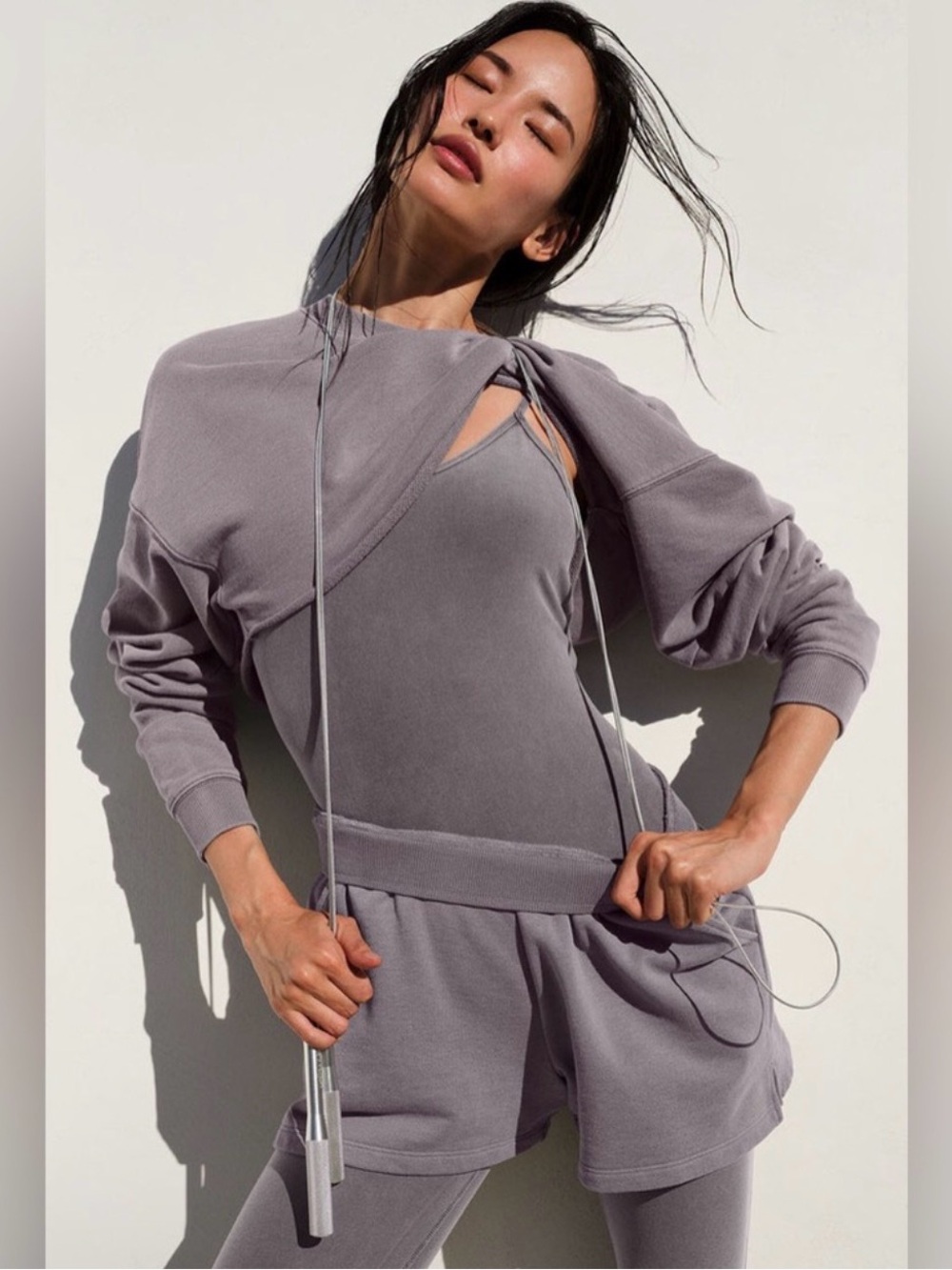 ALO💗Women's Lilac Pullover Tank Layered Top and matching onesie! (Both Sz small)